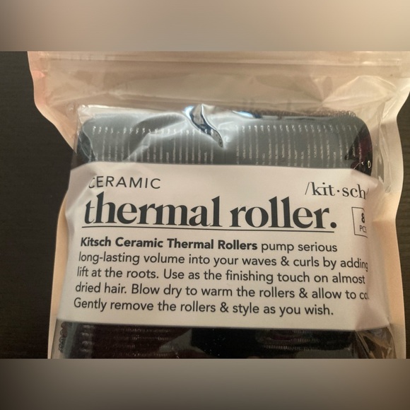 Kitsch Ceramic Thermal Rollers - Black 8 piece . New in package. See pics - Picture 2 of 6